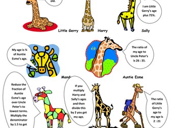 Age of Giraffes - ratios and fractions