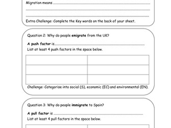 Migration web enquiry Spain