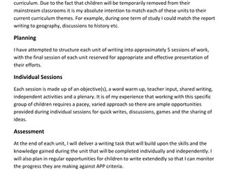 Literacy Intervention 1: Non Chronological Reports
