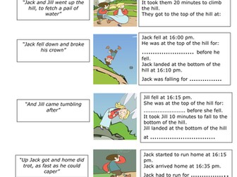 KS2 maths; Jack & Jill Time Story Elapsed Time