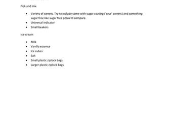 Cinema Science - Cinema Snacks experiments