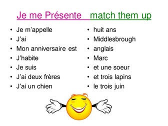 Ks2 French All About Me Teaching Resources