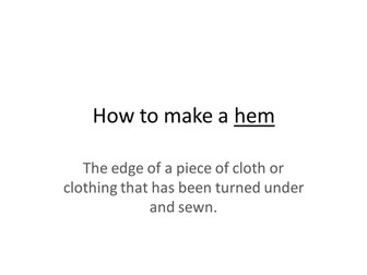 How to make a hem
