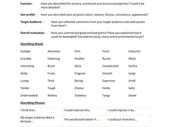 Literacy support for writting an evaluation - AQA