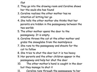 Coraline Chapter 11 Activities