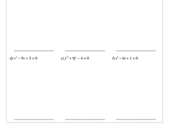Quadratic Equations practice questions + solutions