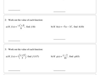 Functions practice questions + solutions