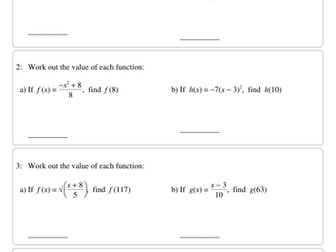 Functions practice questions + solutions