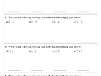 Fractions practice questions + solutions