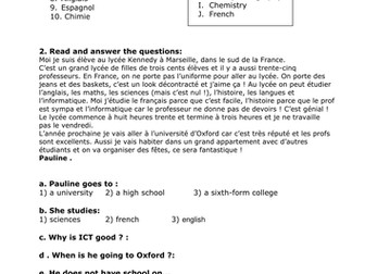 REVISION SHEET - Education