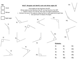 Recognising and Identifying Angles