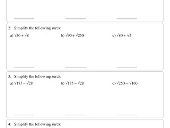 Surds practice questions + solutions