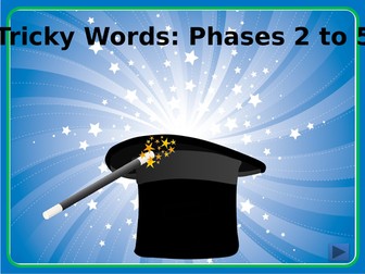 Magician's Hat Tricky Words - Phases 2 to 5