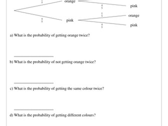 Tree Diagrams practice questions + solutions