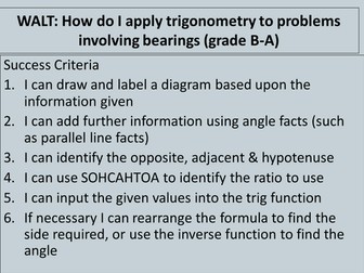 Trigonometry and bearings