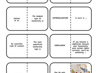 AQA AS Psych Social Learning Dominoes Game