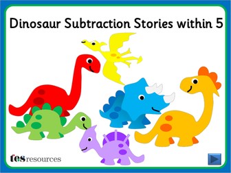 Dinosaur Subtraction Stories within 5