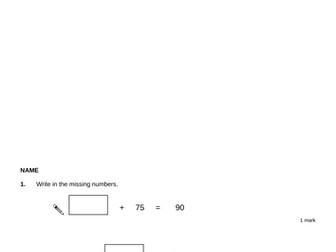 Missing number SATs questions