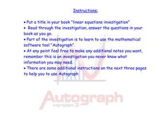 Intro to linear graphs using autograph