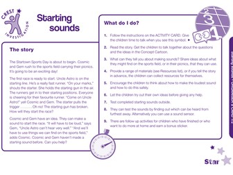 Starting Sounds Star activity