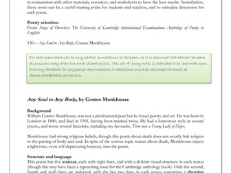 CIE Poem: Any Soul to Any Body by Cosmo Monkhouse