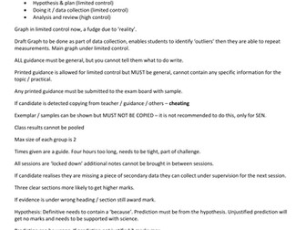 OCR A154 Additional Science Controlled Assessment