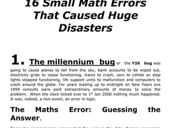 16 Mathematical disasters