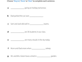They're, there or their? - English worksheet