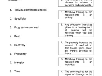 Principles of Training Starter Task