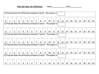 Find and Show the Difference (Numberline)