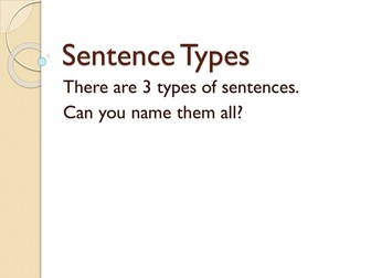 Sentence Types