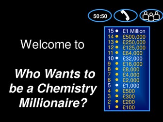 Redox Equilibria: Who wants to be a millionaire!