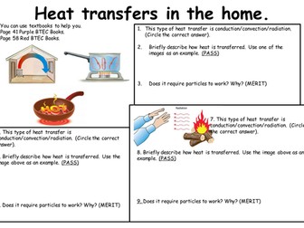 BTEC Science Heat transfer summary