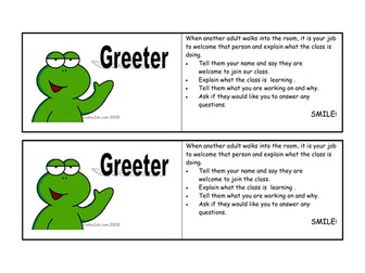 Student Classroom Job Roles (SCJR)