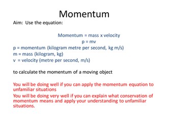 Momentum & KE calcs walk through