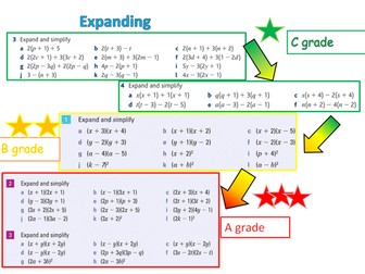 expanding and factorising