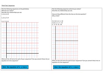 sequences- nth term