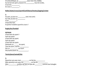KS3 KS4 French - Doing Sport (Gangnam)