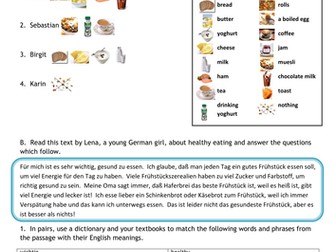 Logo 2 Eating and Shopping Revision Worksheet