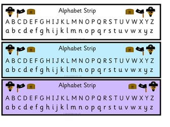 Pirate Alphabet Strip Upper & Lower Case