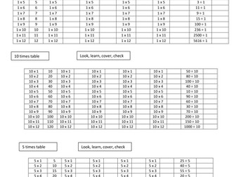 Numeracy upgrade - Timestable booklet