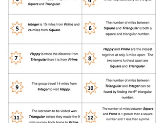 Distance Table team game
