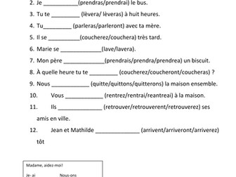 KS3 French My routine - future tense