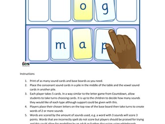 Take 5 Word Building Activity - Phase 2