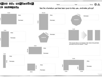 Area and Perimeter (plus word problems)