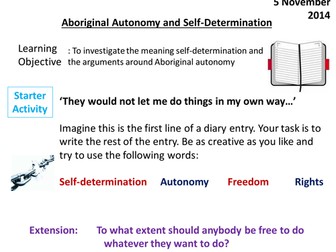 Aboriginal Autonomy -Self-Determination & Autonomy