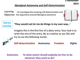 Aboriginal Autonomy -Self-Determination & Autonomy