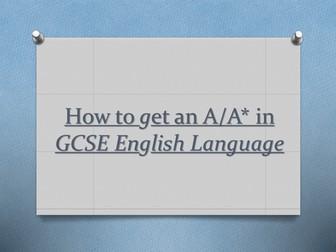 How to get an A in English