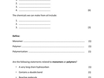 C1 5.3 Useful Polymers