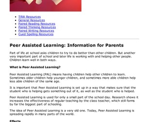 Peer tutoring: Information for Parents
